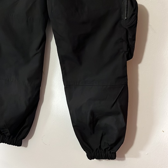 Black Cotton Cargo Parachute Pants/Joggers - Picture 5 of 8